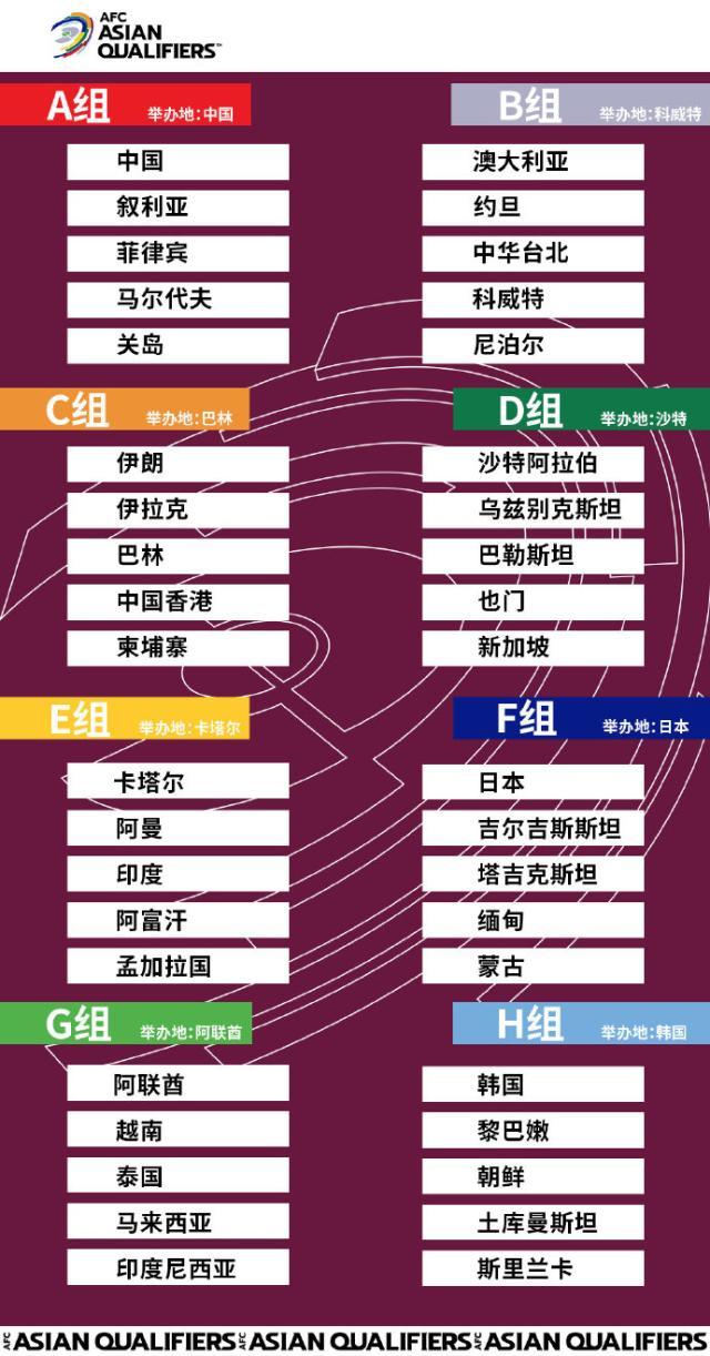 开云-官方：中国主办国足所在小组世预赛 将赛会制进行